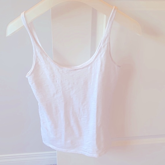 Aritzia Community white tank top, XXS, U front/back design, add on - Picture 6 of 6